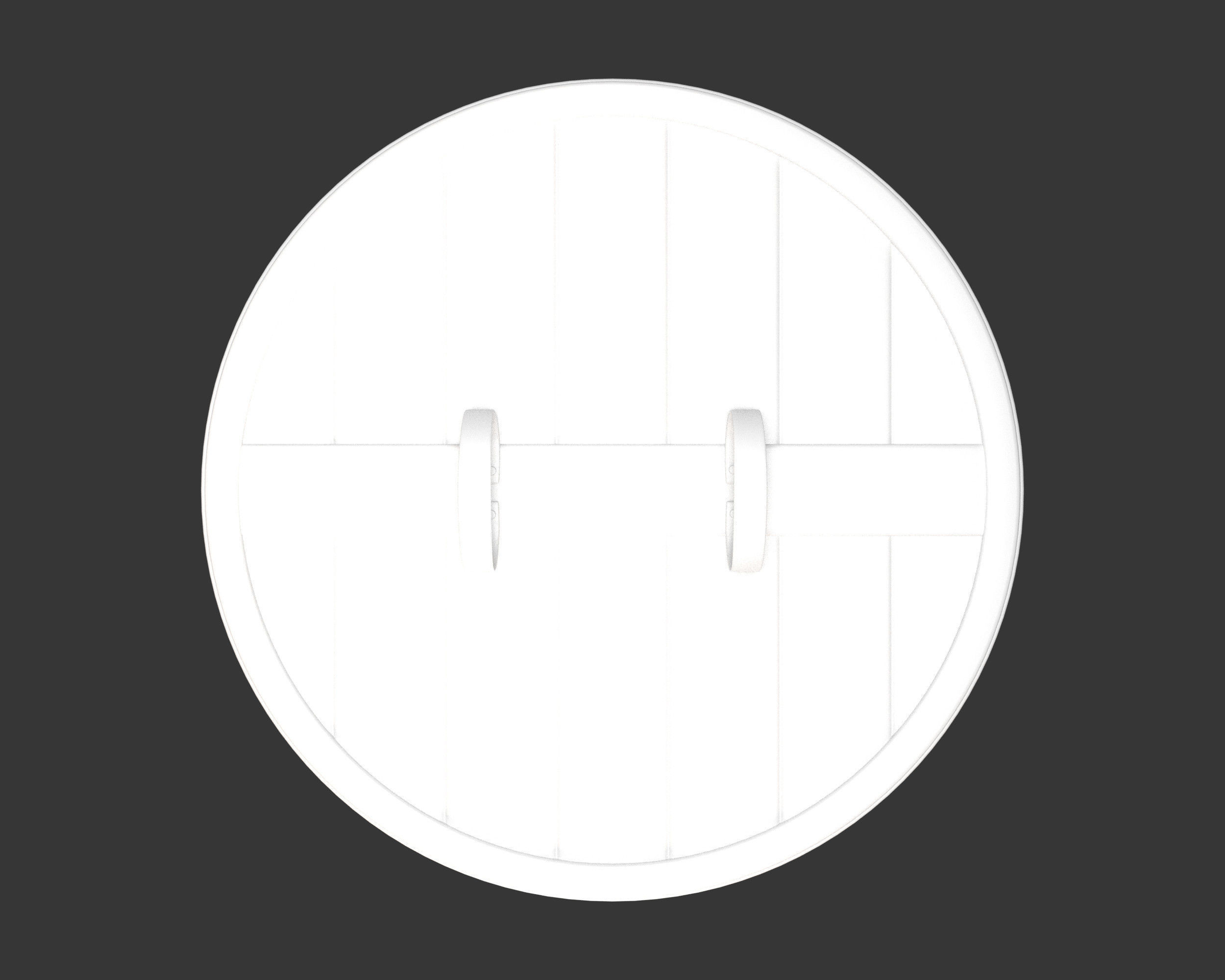 Medieval Common Weapon Shield Low-poly 3D model_10