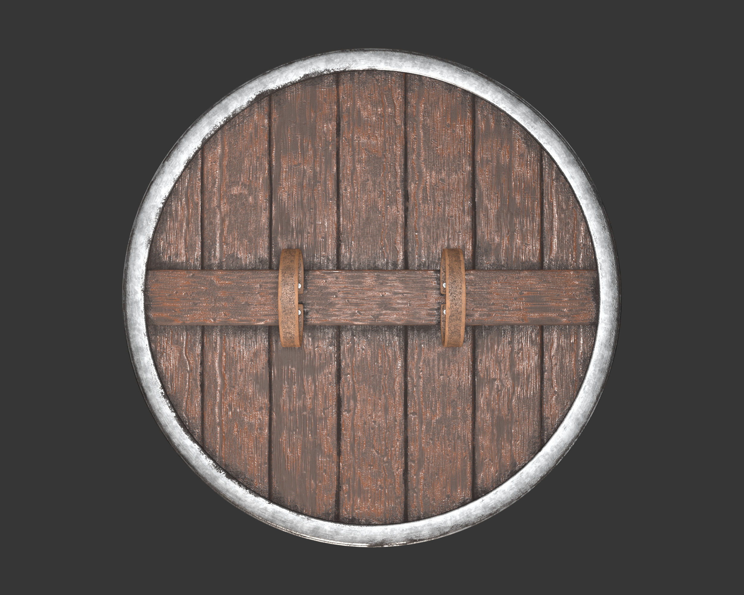 Medieval Common Weapon Shield Low-poly 3D model_9