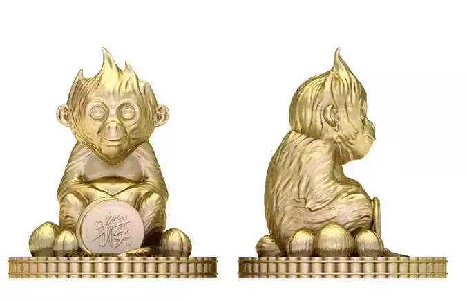 monkey jewelry 3d