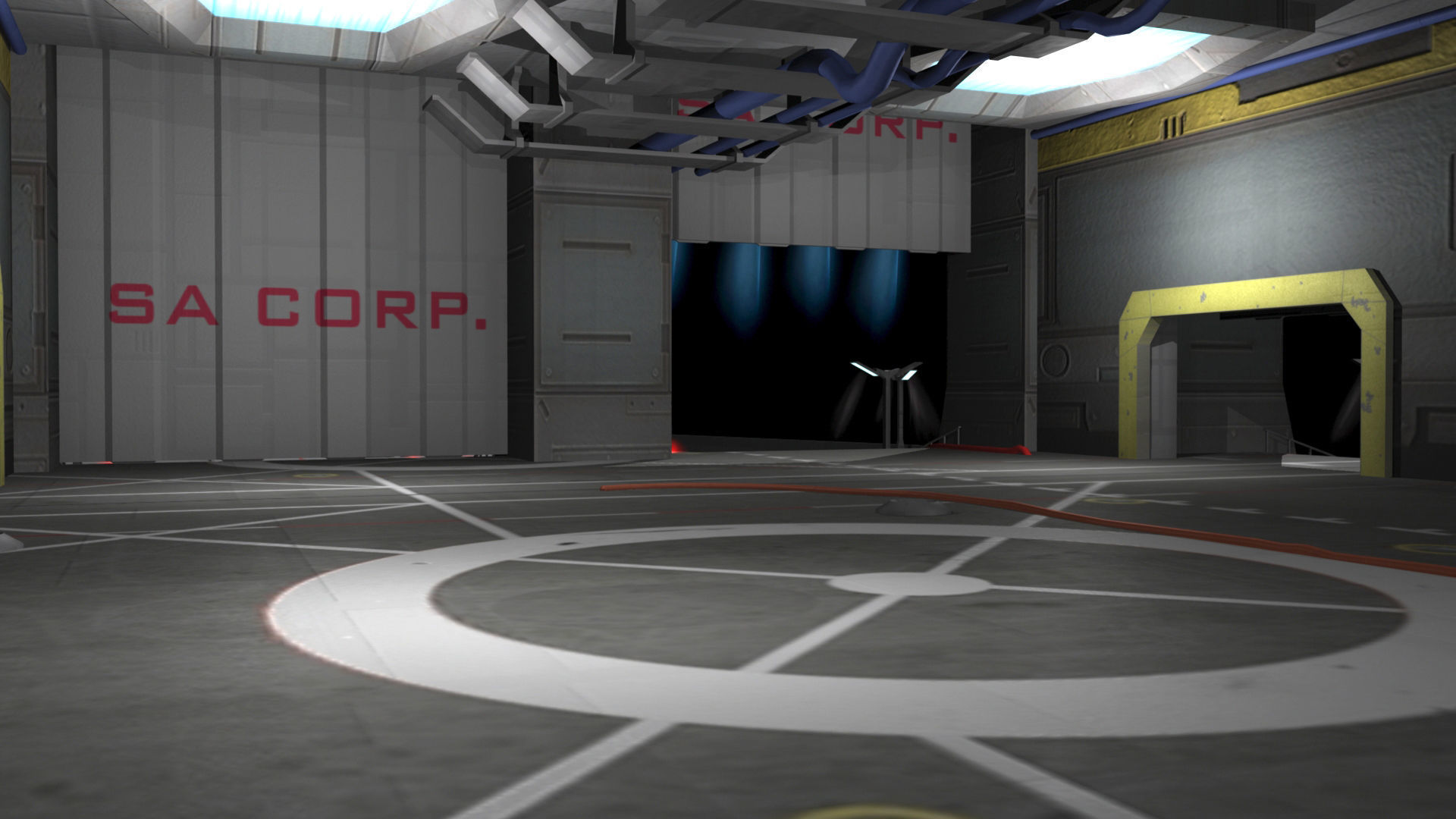 Planet Base Low-poly 3D model_4