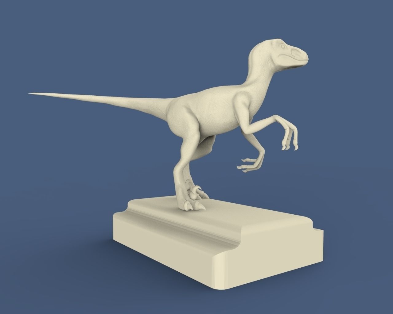 Raptor statue of dinosaur 3D print model_1