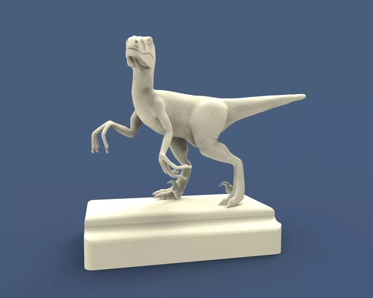 Raptor statue of dinosaur 3D print model_0