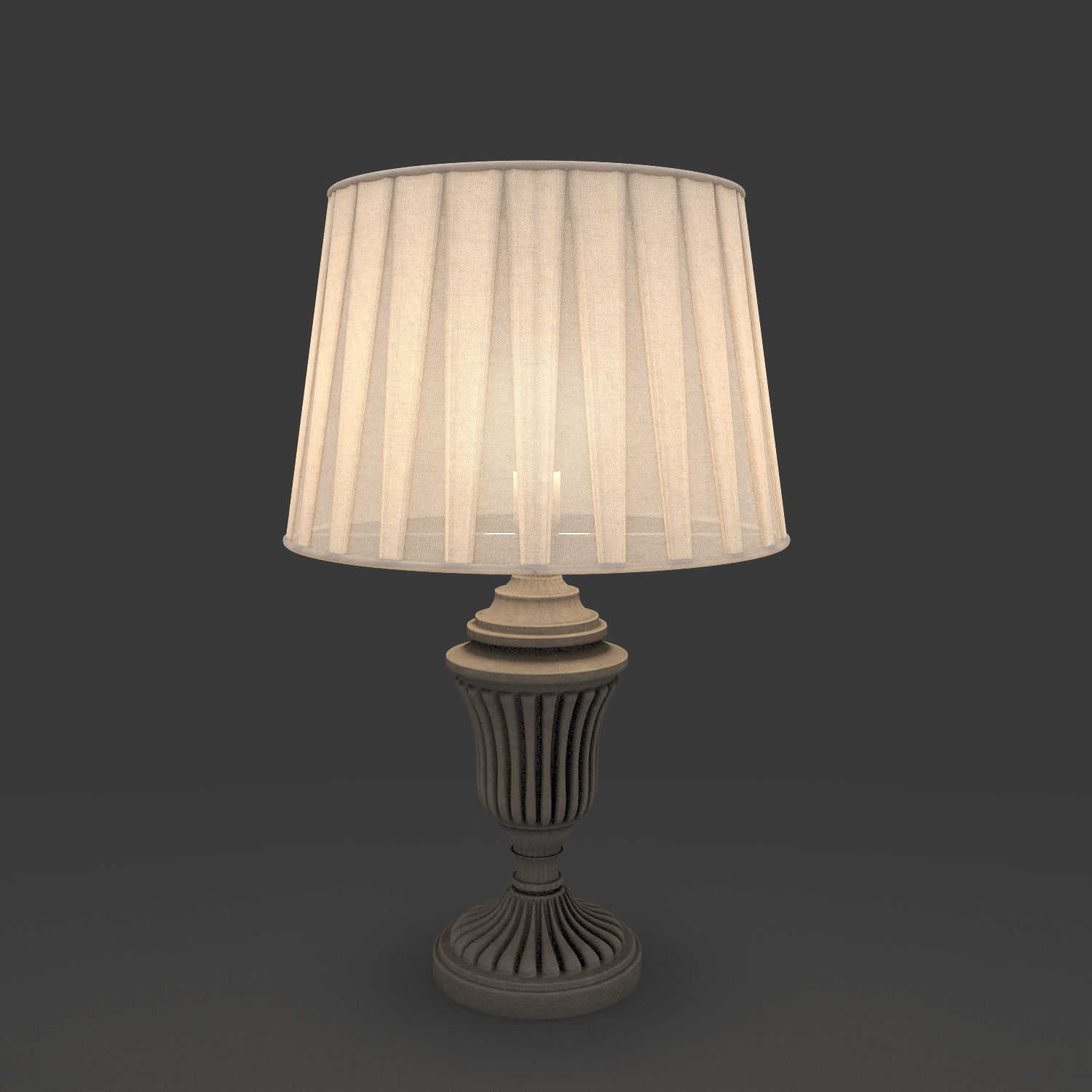 abajur lamp with shade 3D model_1