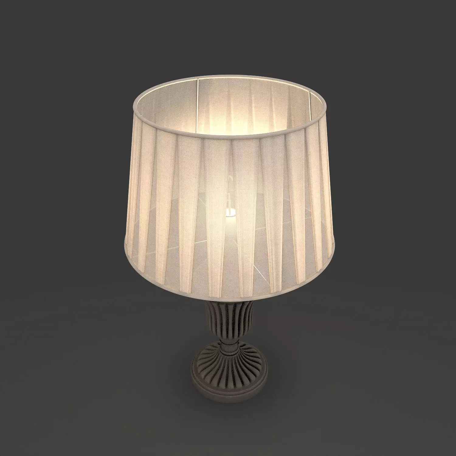 abajur lamp with shade 3D model_0
