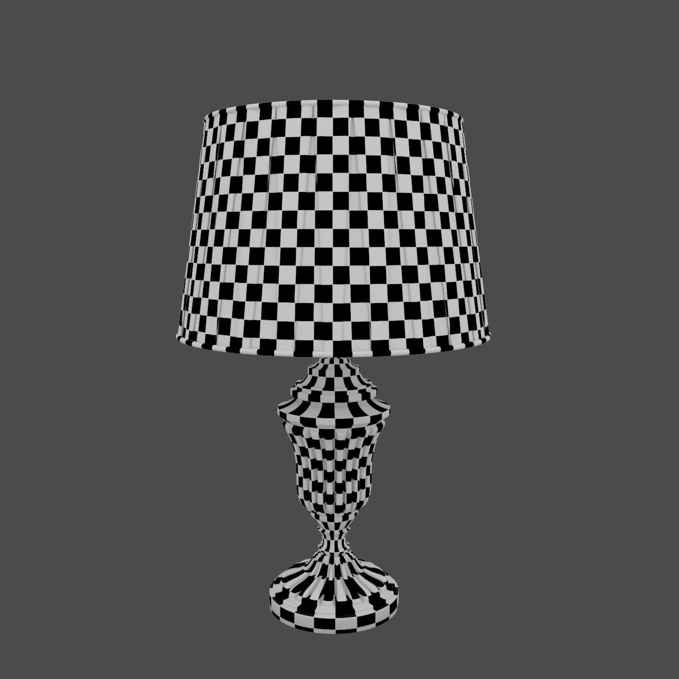 abajur lamp with shade 3D model_2