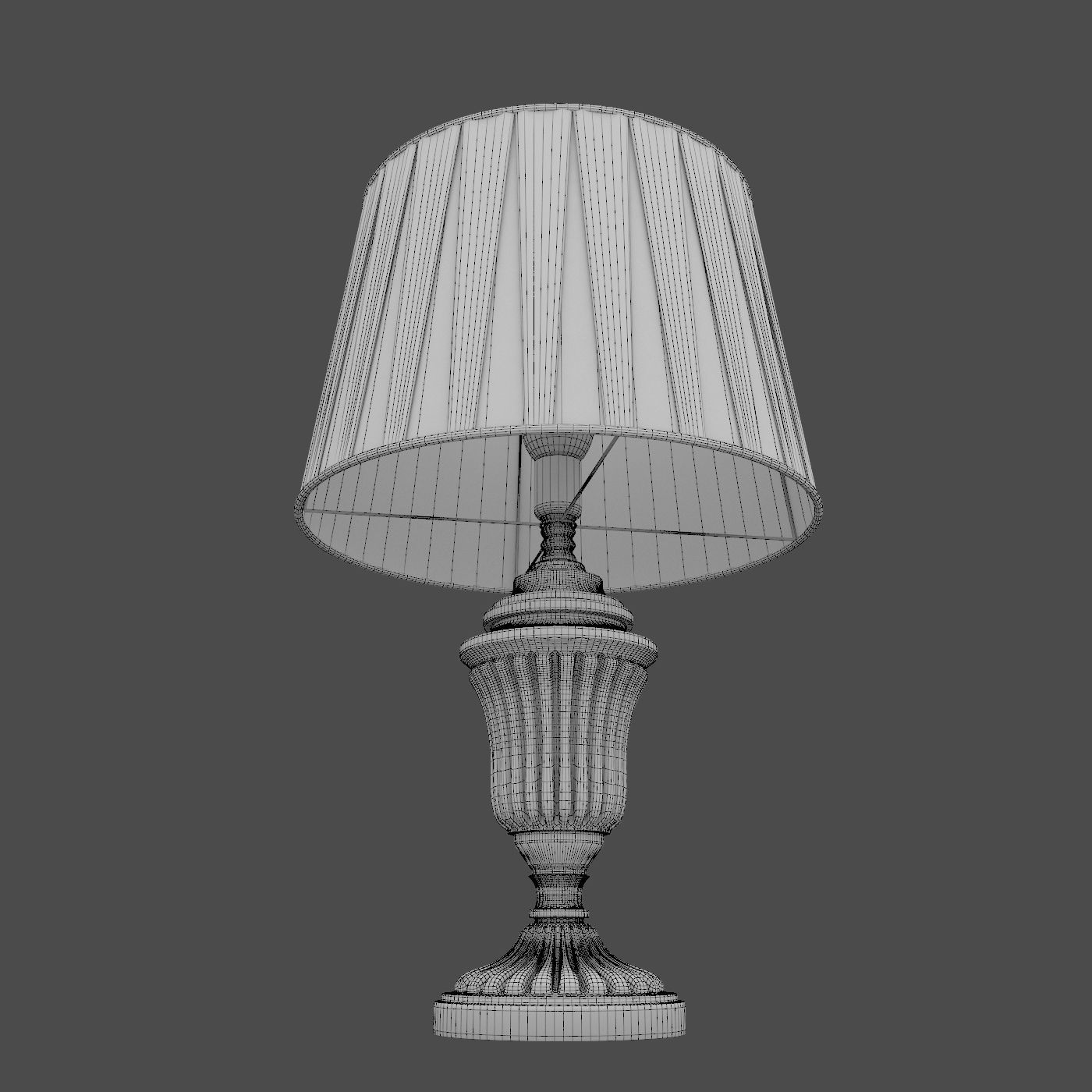 abajur lamp with shade 3D model_4