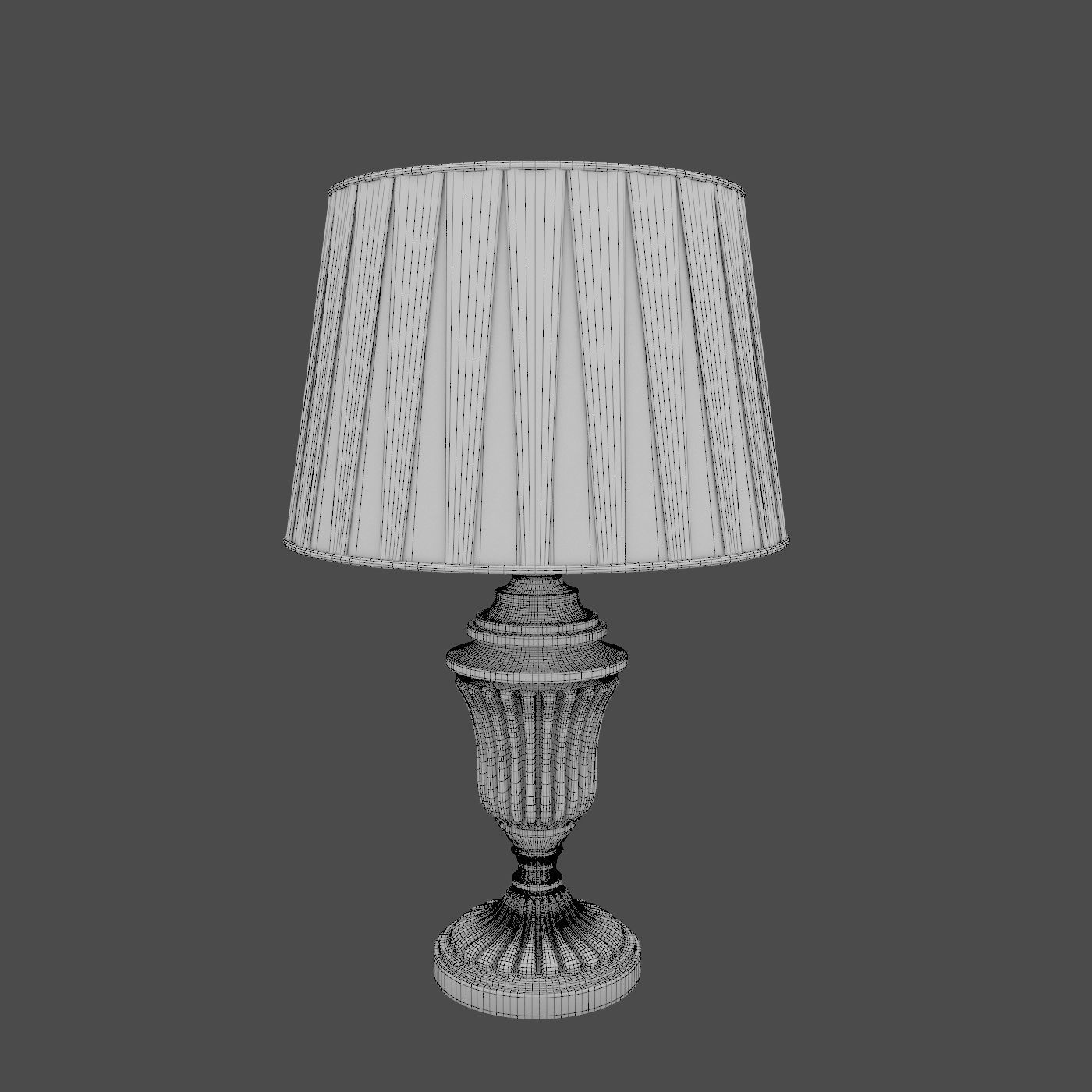 abajur lamp with shade 3D model_5