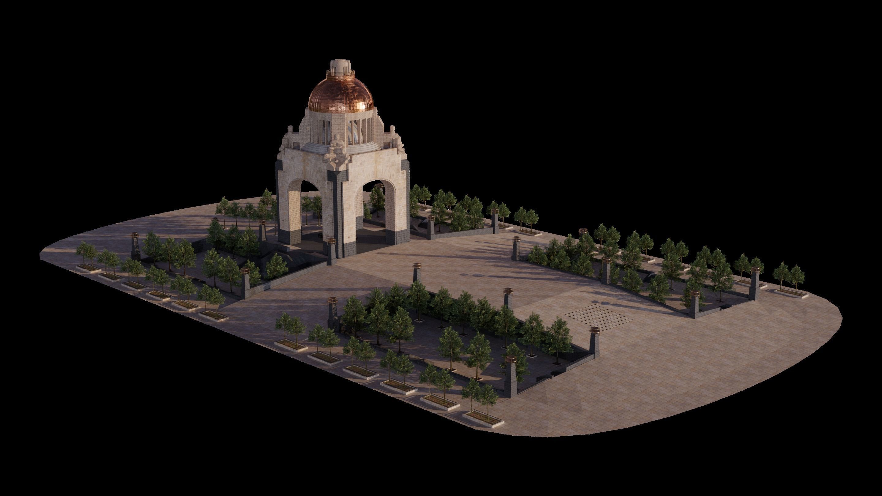 Monument to the Revolution 3D model_7