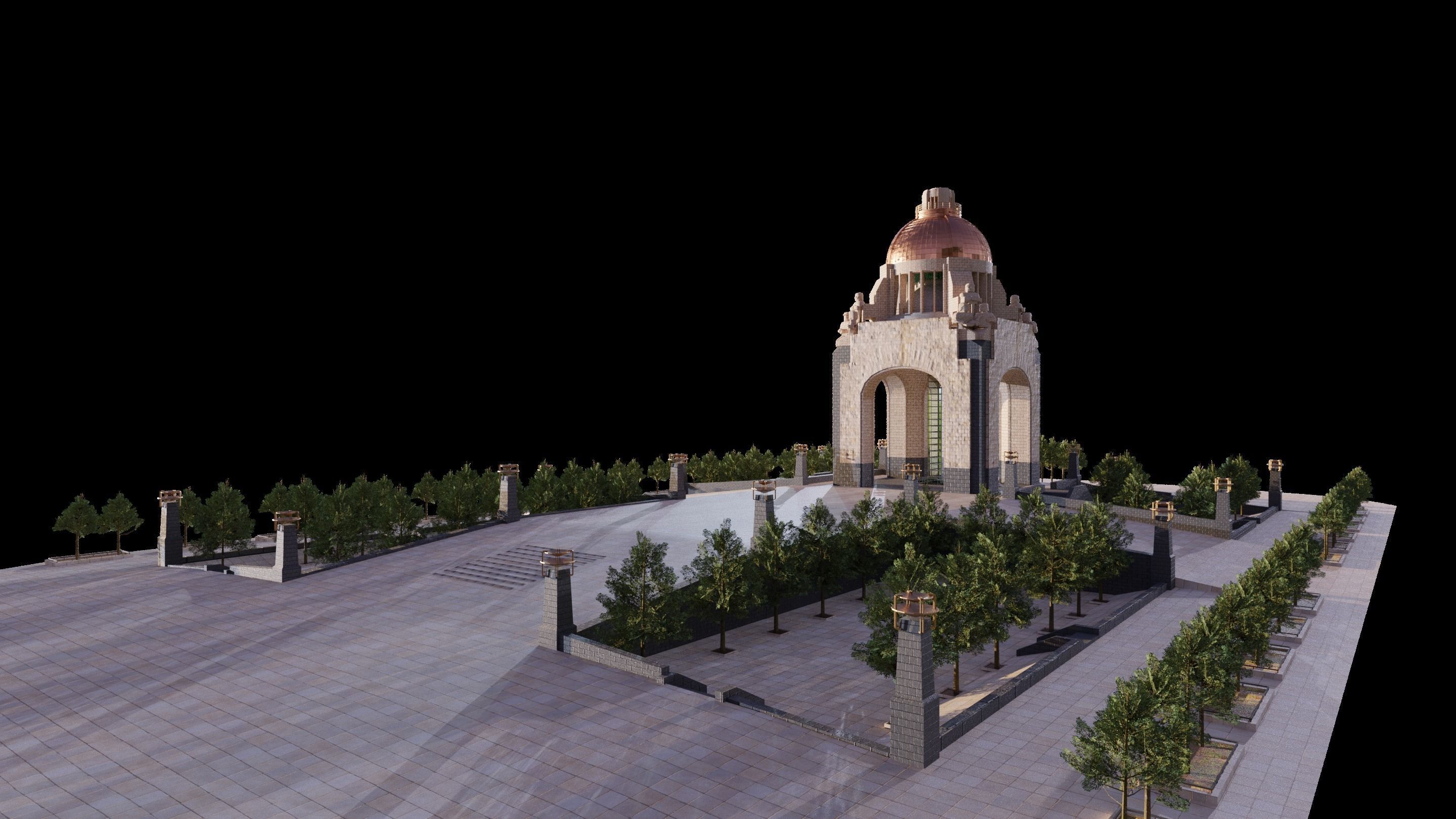 Monument to the Revolution 3D model_9