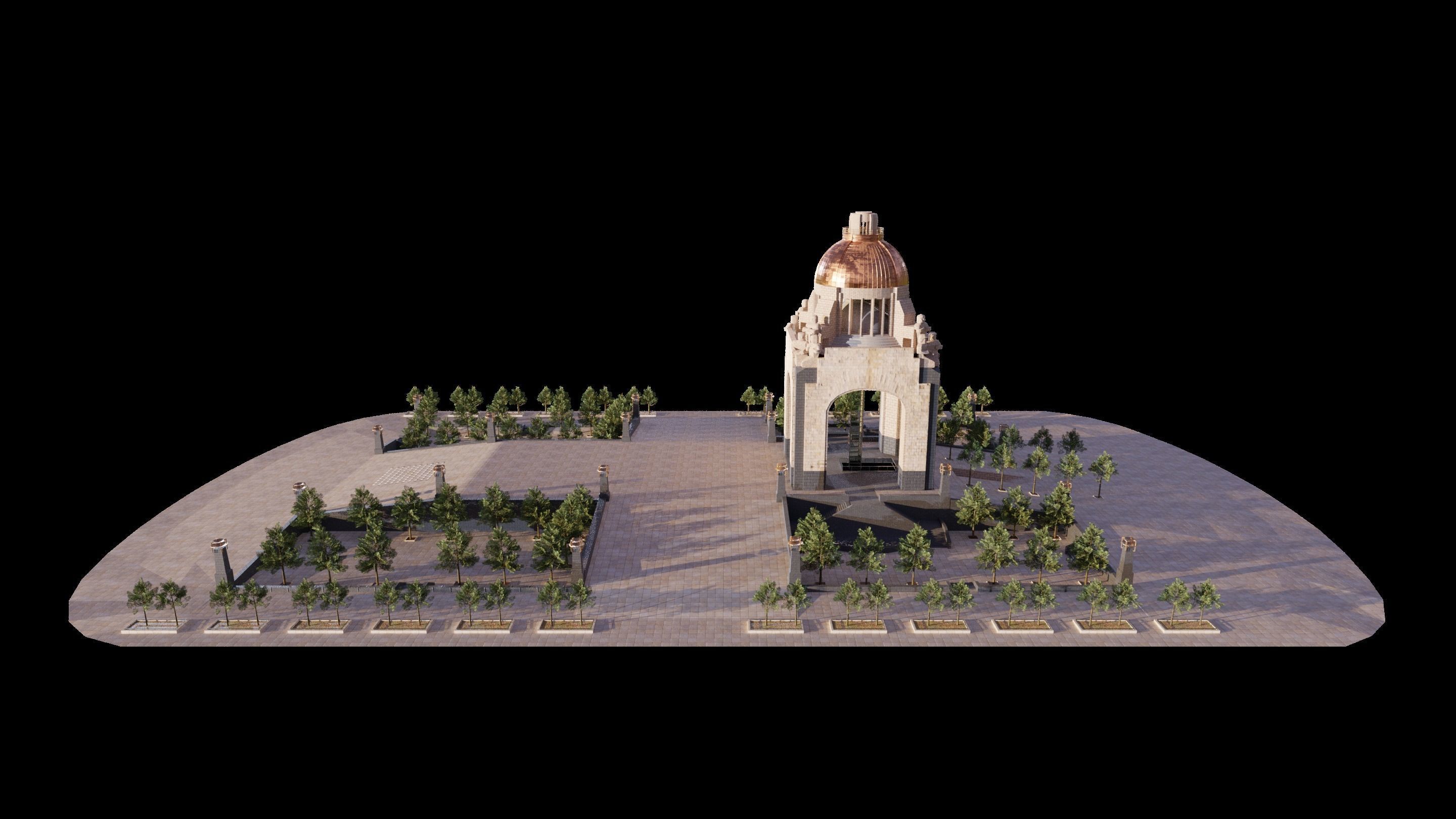 Monument to the Revolution 3D model_8