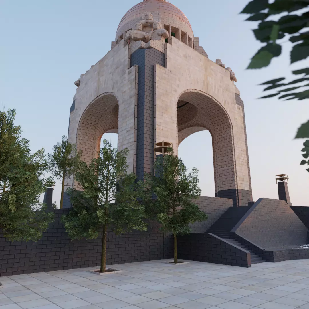 Monument to the Revolution 3D model_0