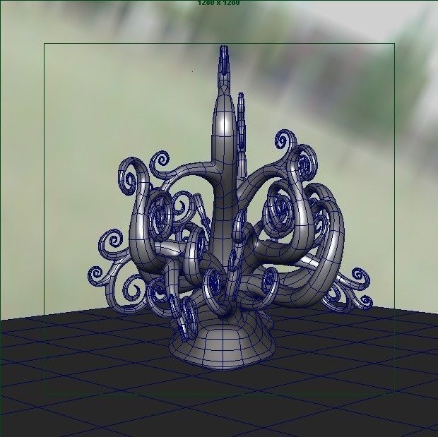 Snail with Curly shape shell 3D model_6