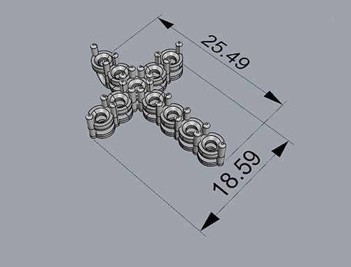 CROSS   Gems 3 and half mm  11 piece   3D print model_4