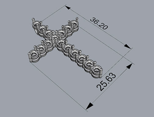 CROSS   Gems 3 and half mm  16 piece   3D print model_4