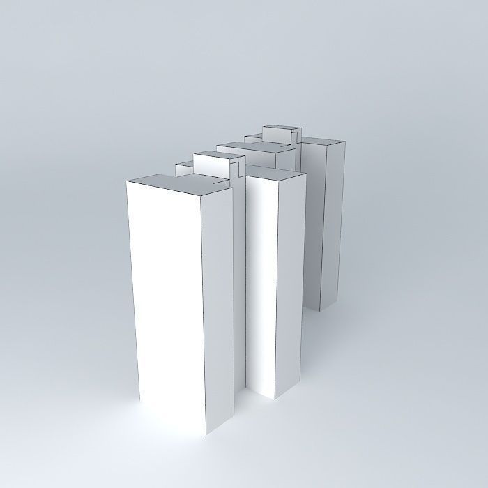 Residential buildings Free 3D model_3