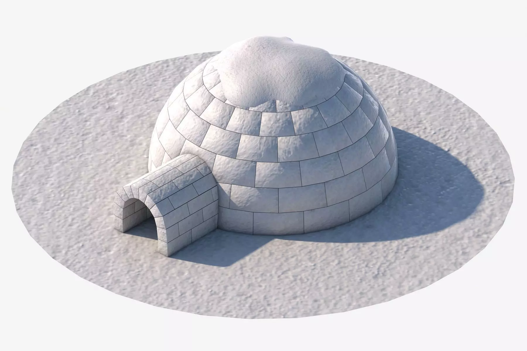 Igloo Low-poly 3D model_0