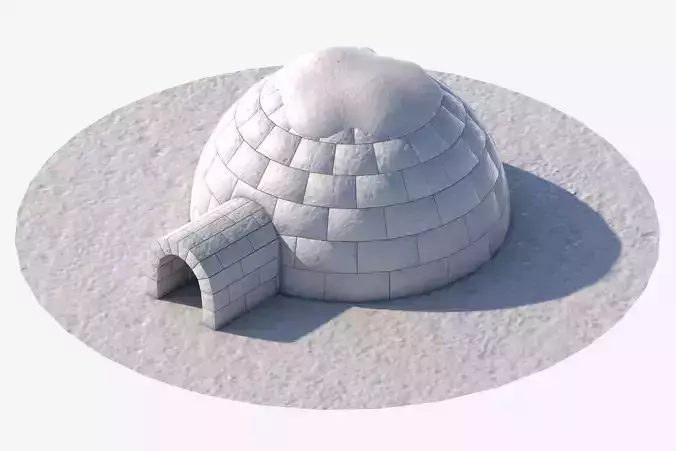 Igloo Low-poly 3D model