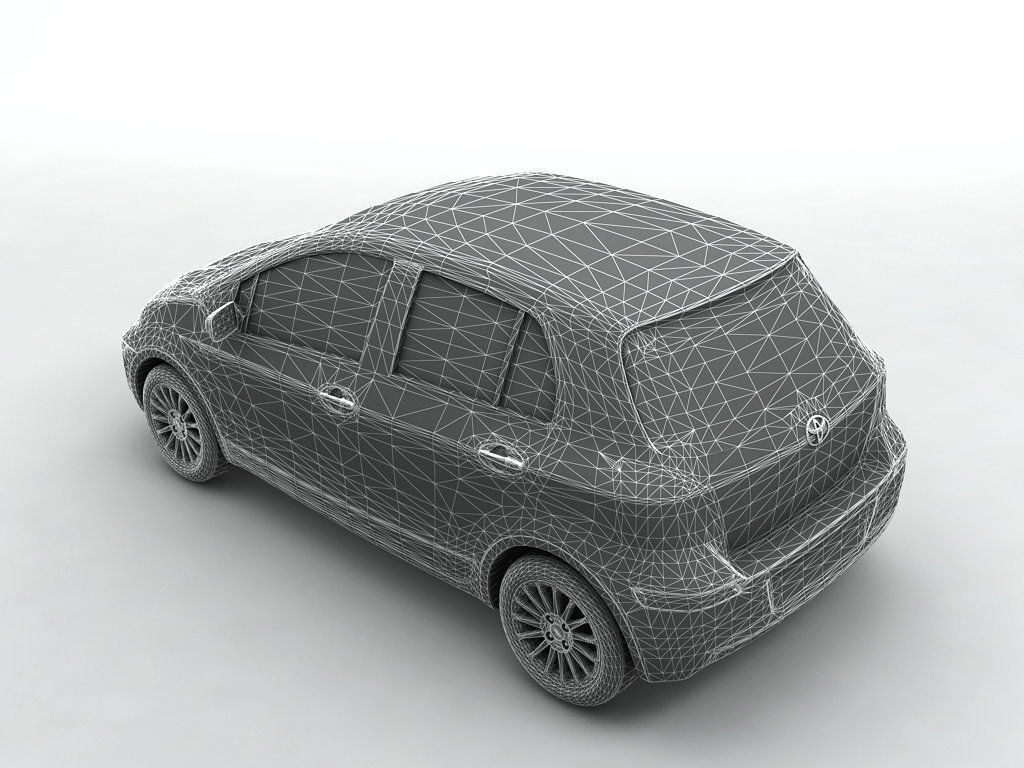 2007 Toyota Yaris Hatchback 3D model_4