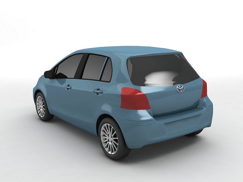2007 Toyota Yaris Hatchback 3D model_1