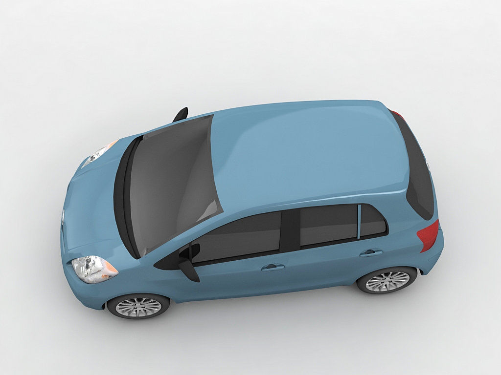 2007 Toyota Yaris Hatchback 3D model_2