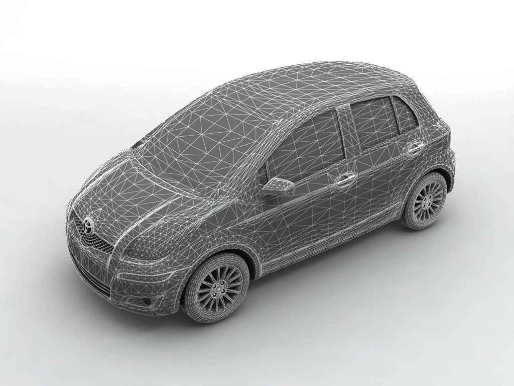 2007 Toyota Yaris Hatchback 3D model_3
