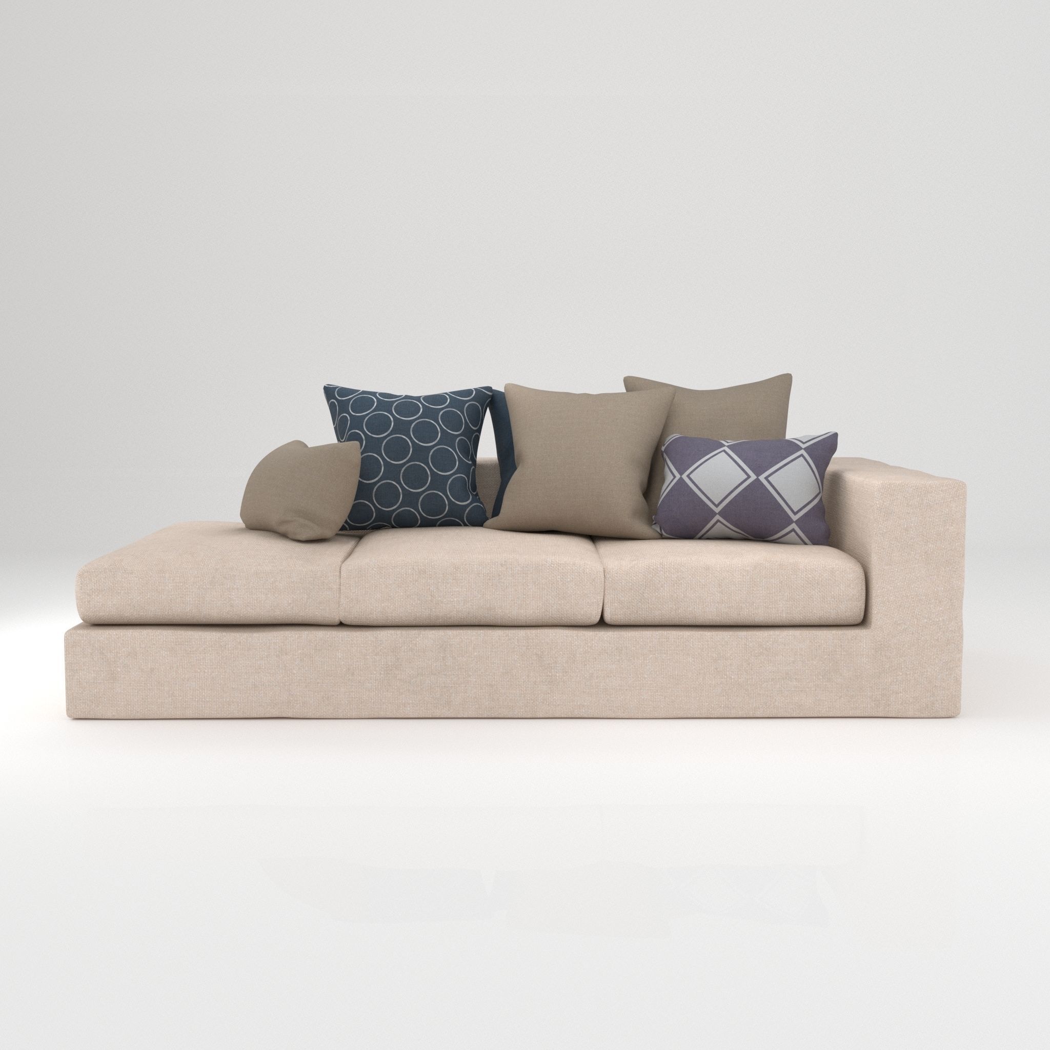 Cubic sofa 3D model_1