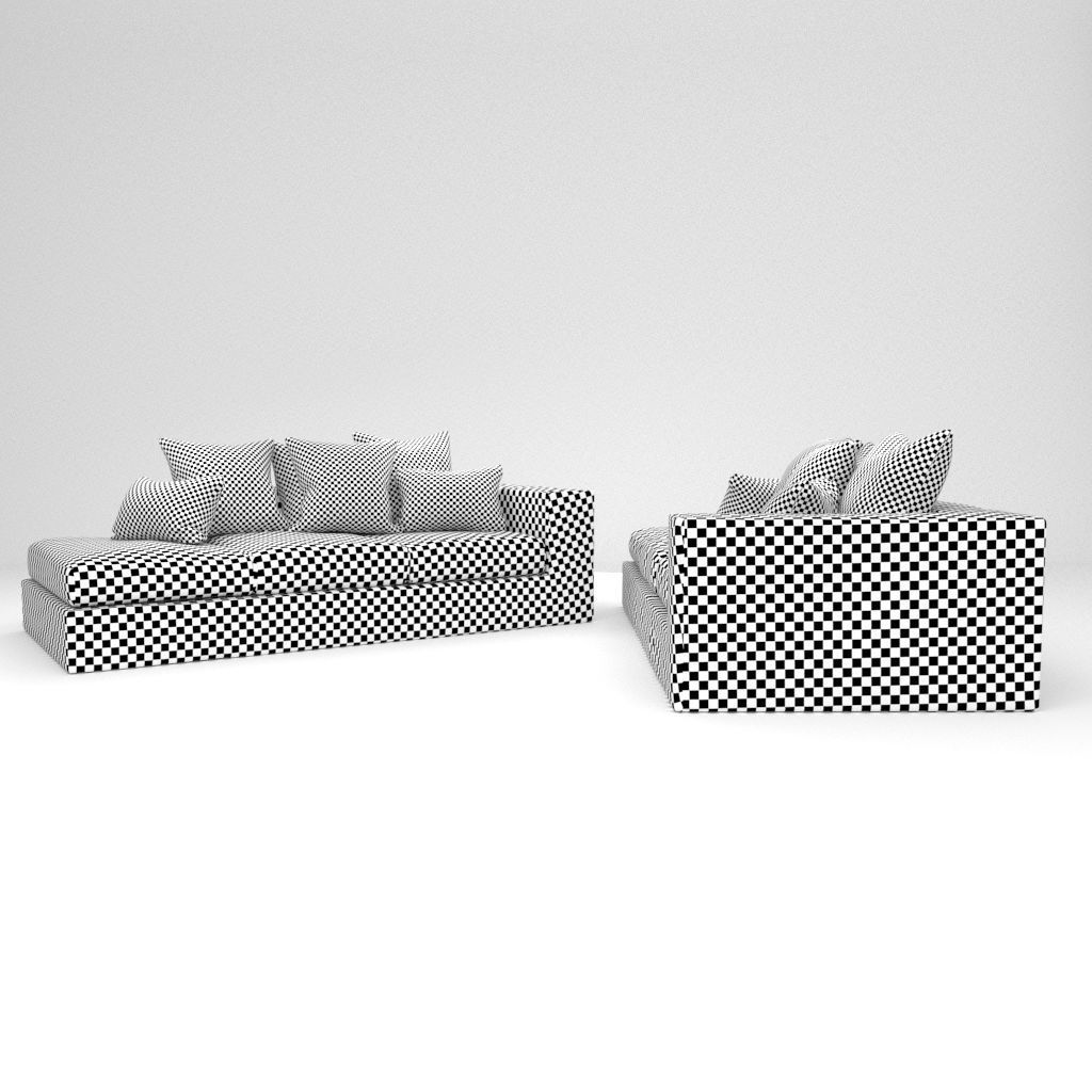 Cubic sofa 3D model_7