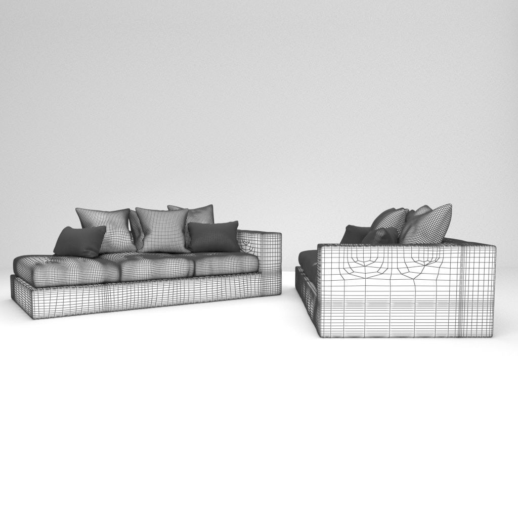 Cubic sofa 3D model_8