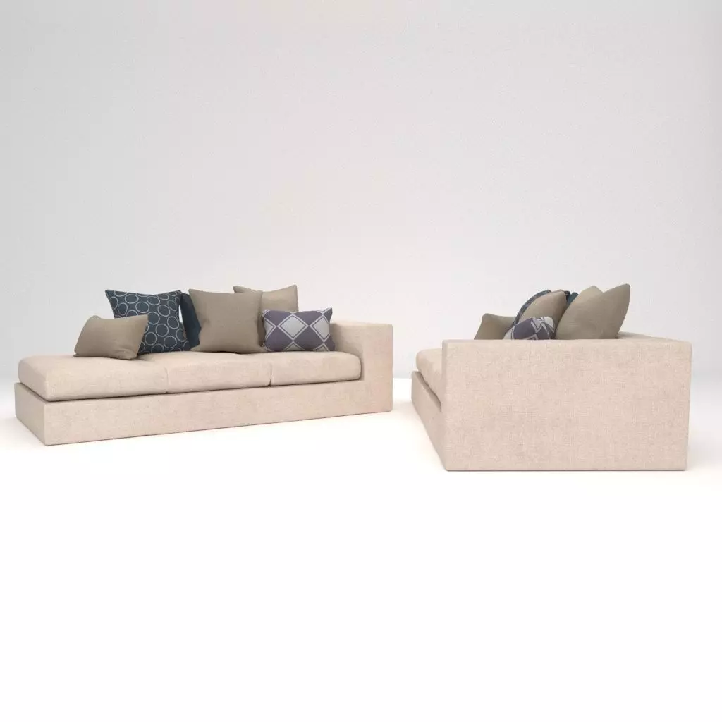 Cubic sofa 3D model_0