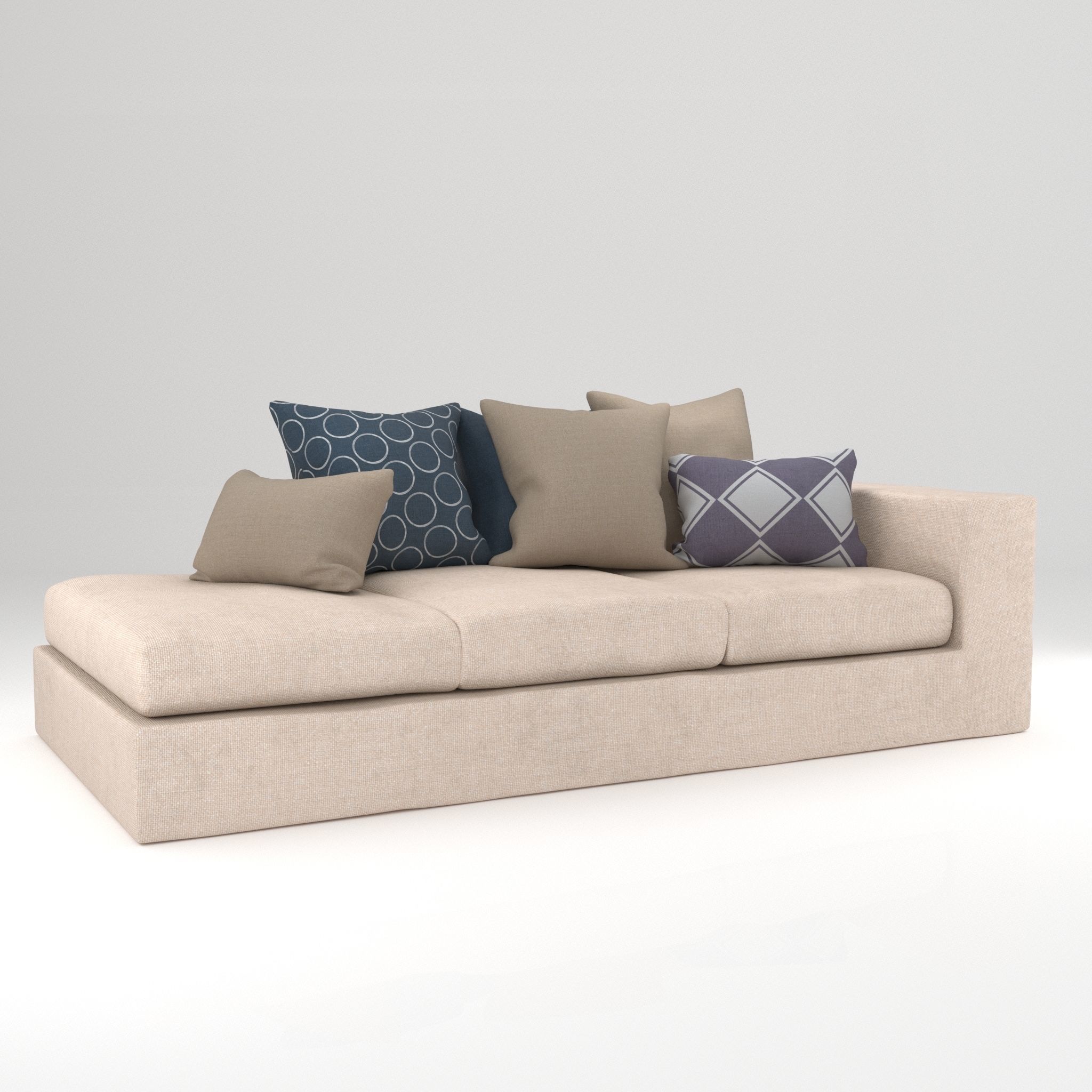 Cubic sofa 3D model_5