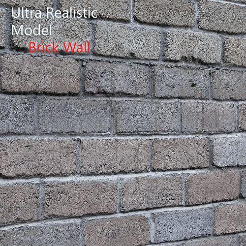 Ultra realistic Brick Old wall 3D model