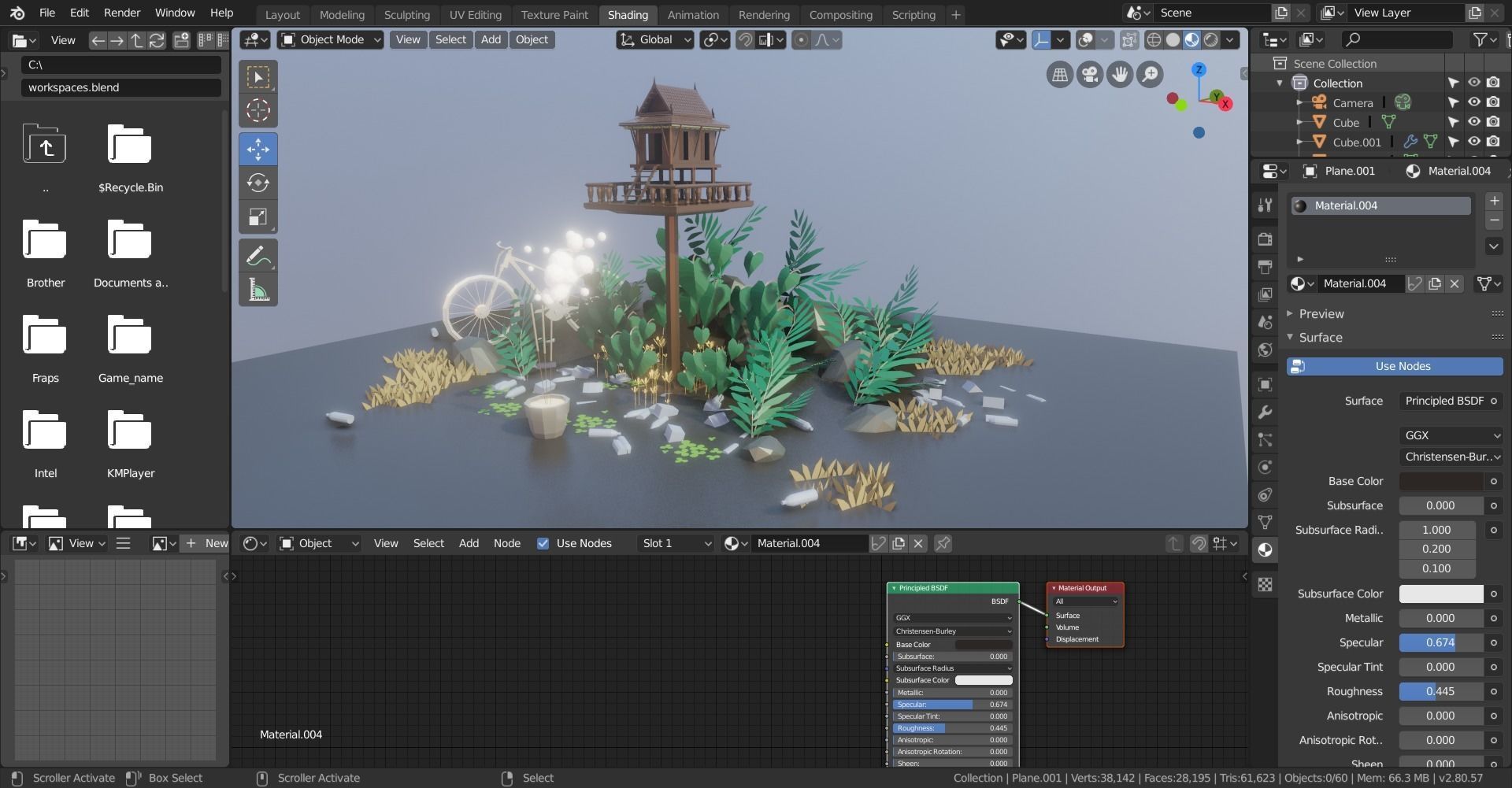 thai spirit house 3D model_3
