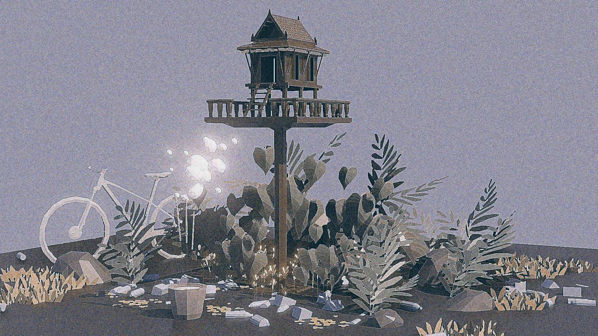 thai spirit house 3D model_1