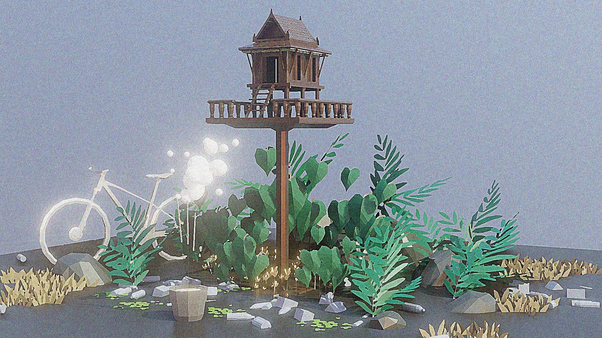 thai spirit house 3D model_4