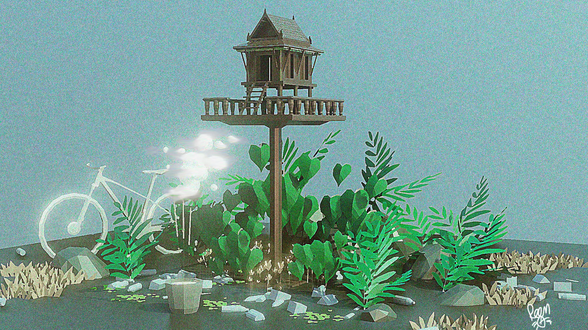 thai spirit house 3D model_0