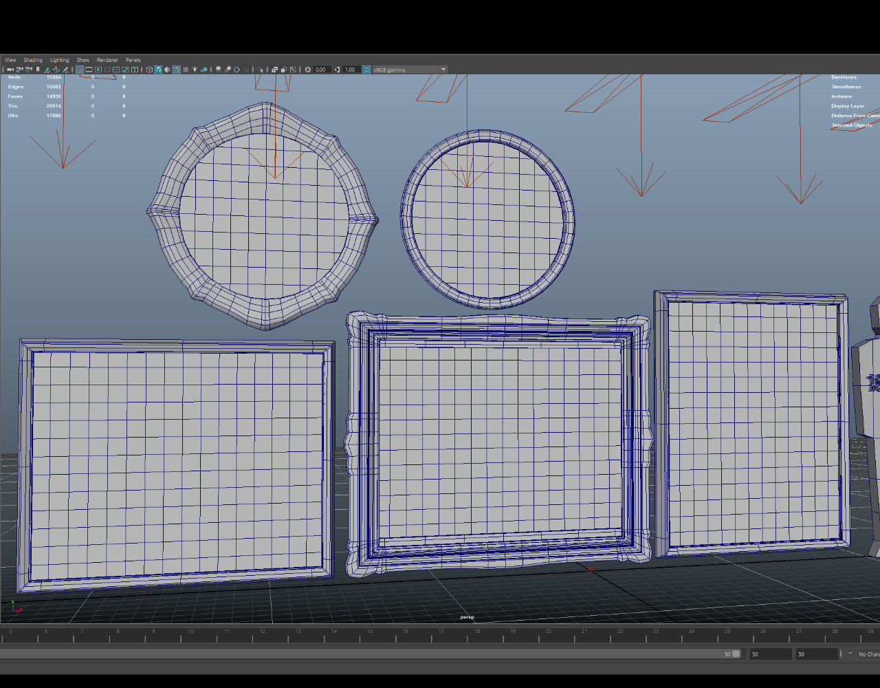 paintingFrames mona lisa - mona lisa 3D model_4