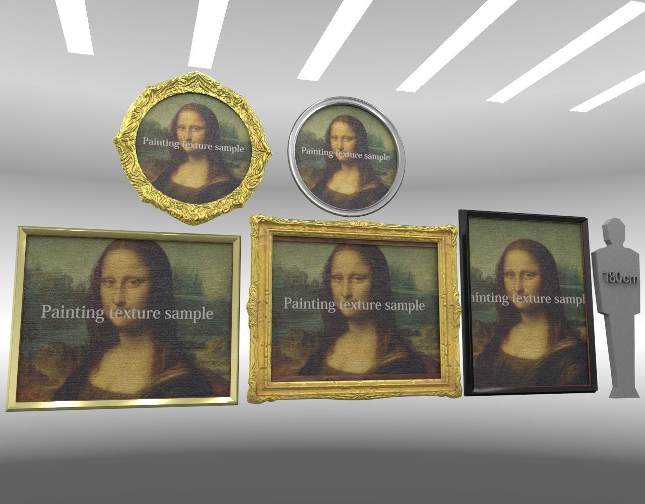 paintingFrames mona lisa - mona lisa 3D model_1