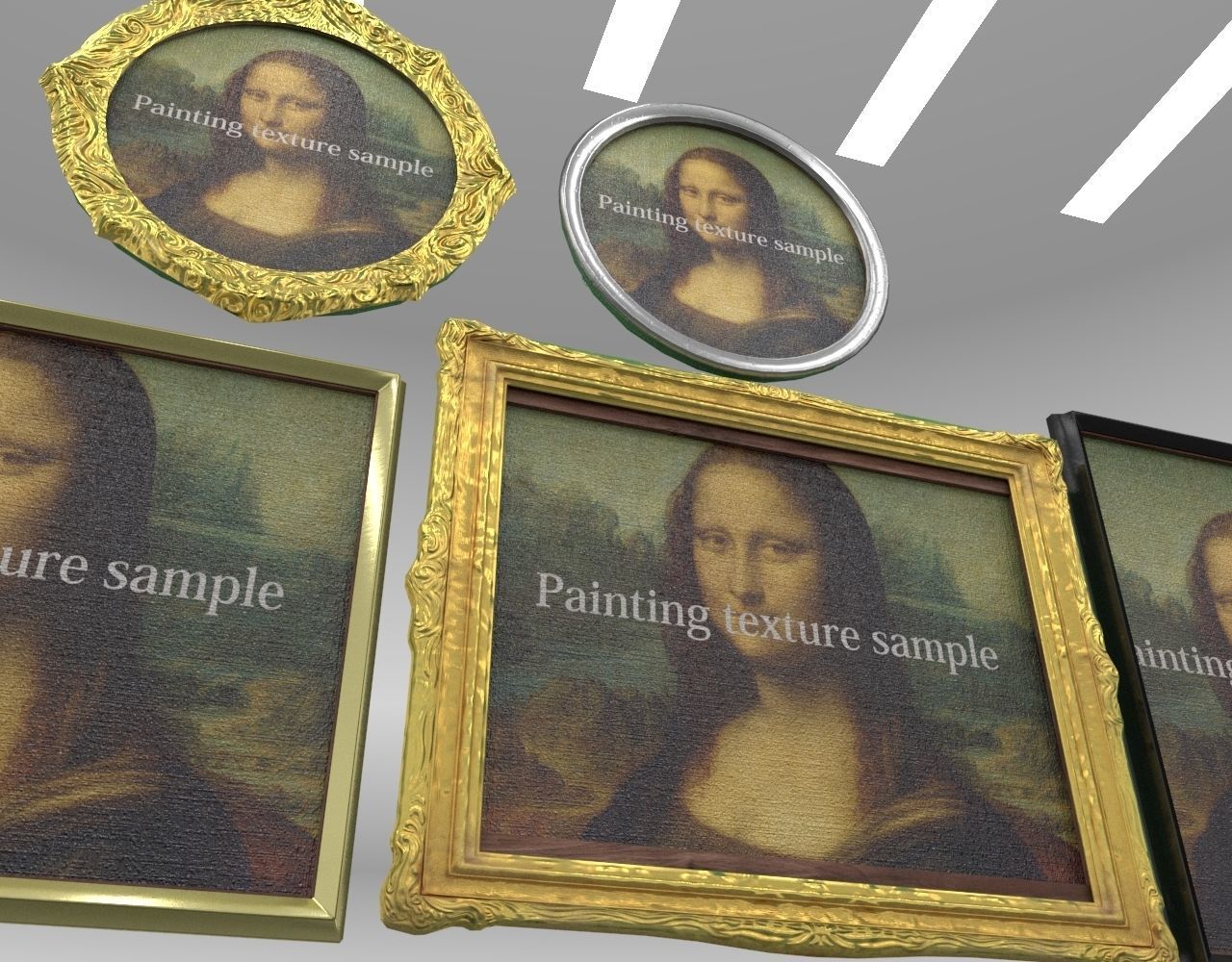paintingFrames mona lisa - mona lisa 3D model_2