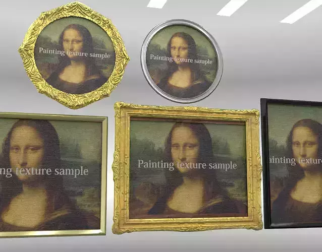paintingFrames mona lisa - mona lisa 3D model