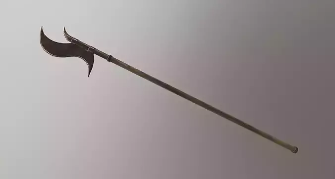 Medieval Bardiche Low-poly 3D model