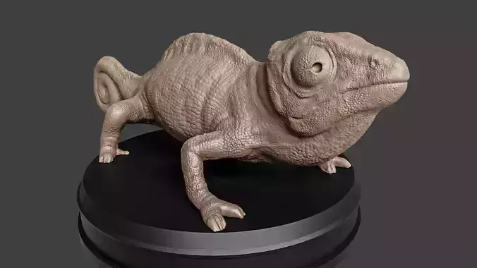 Chameleon Statue