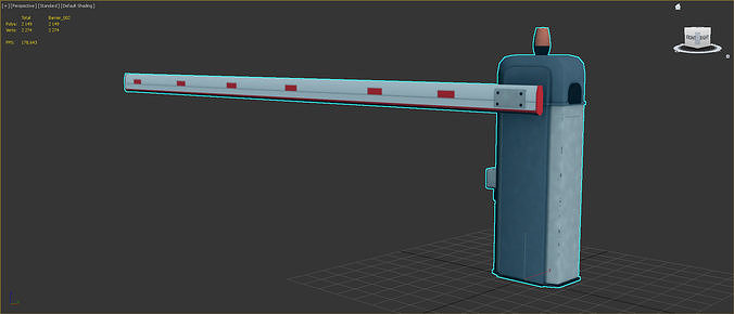 Barrier traffic with light Low-poly 3D model 5