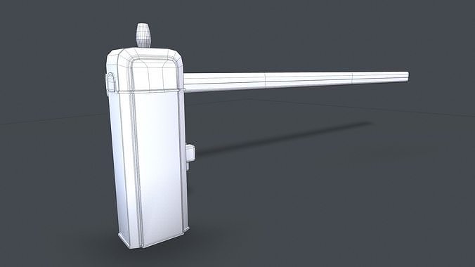 Barrier traffic with light Low-poly 3D model 6