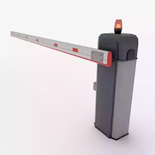 Barrier traffic with light Low-poly 3D model
