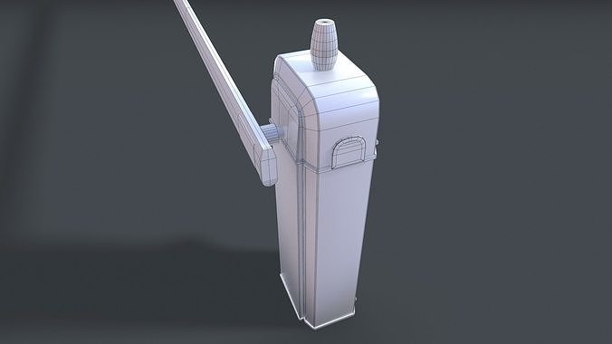 Barrier traffic with light Low-poly 3D model 7