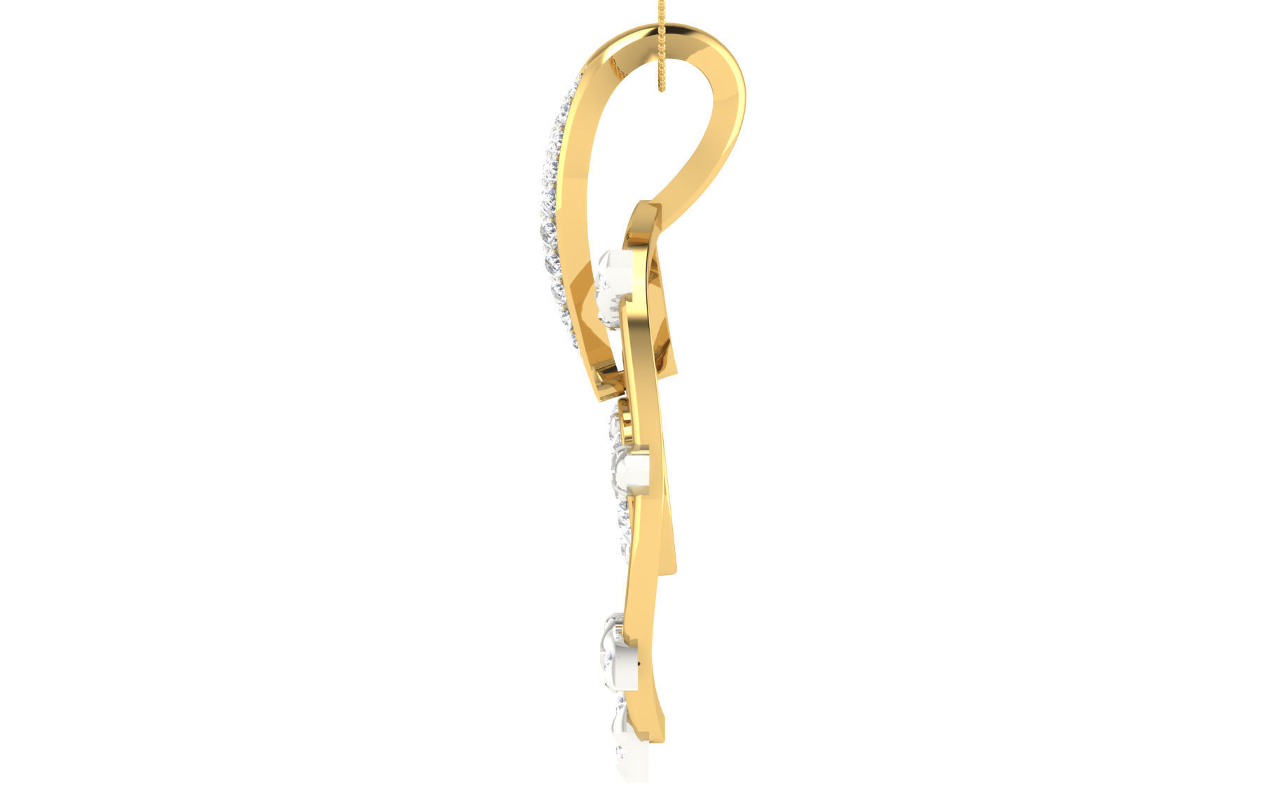 Women pendant earrings sets 3dm stl render detail 3D print model 3D print model_6