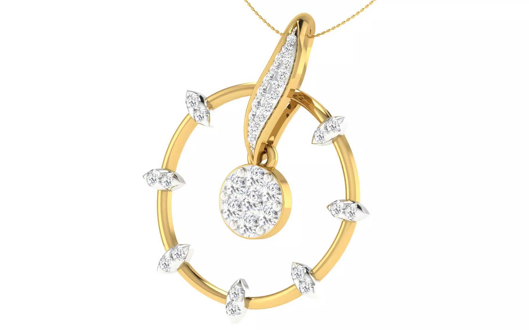 Women pendant earrings sets 3dm stl render detail 3D print model 3D print model_0