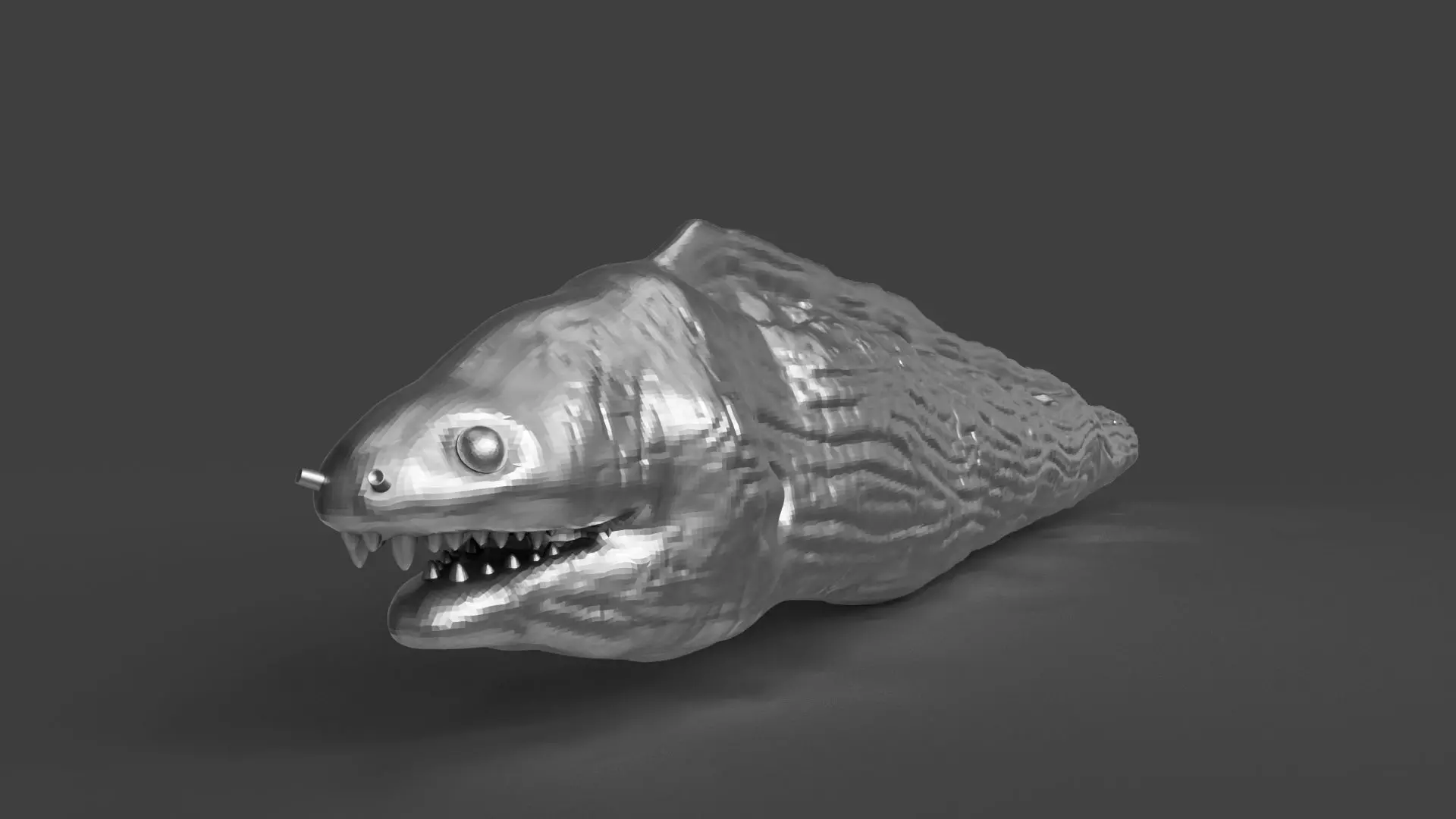 Silver Moray EEL 3D print model_0