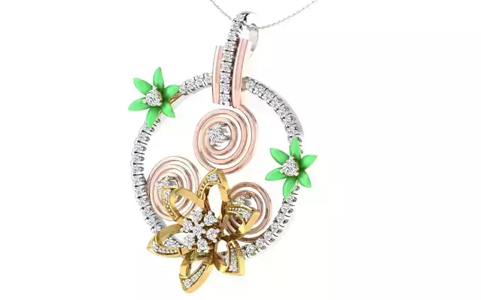 Women pendant earrings set 3dm stl render detail 3D print model