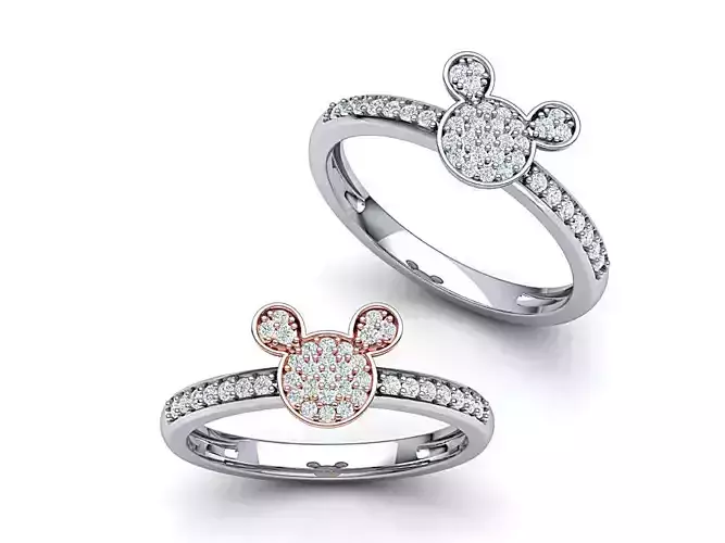 Mi-mouse ring printable 3dmodel  3D print model